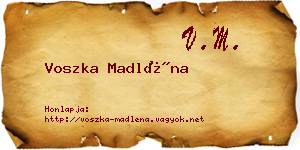Voszka Madléna névjegykártya